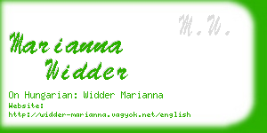 marianna widder business card